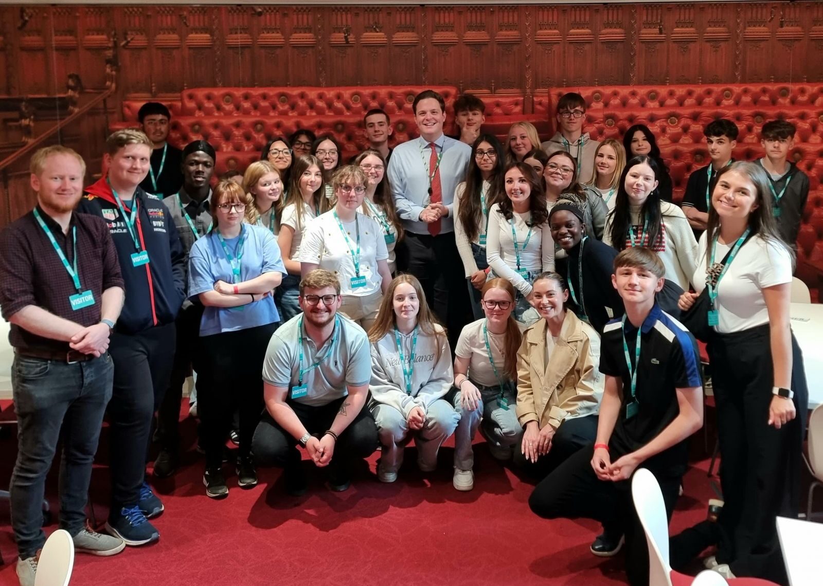 Oliver Ryan MP with a group of students